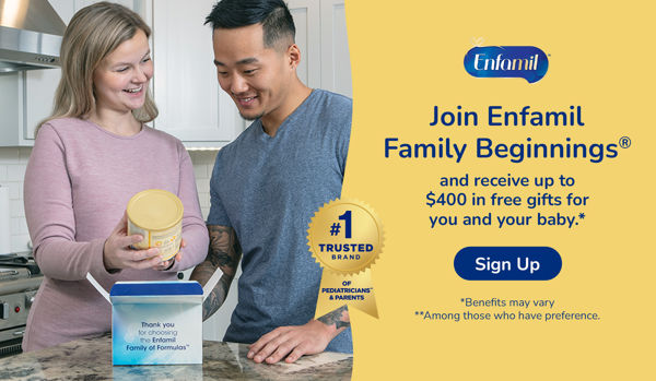 Join Enfamil now for up to $400 in FREE gifts