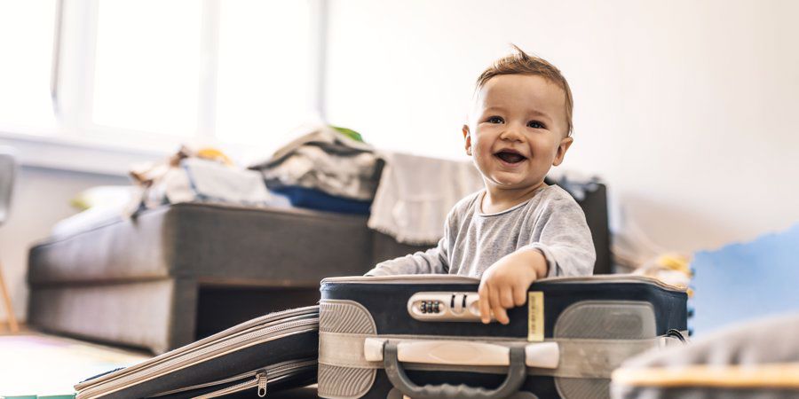 baby packing for holiday