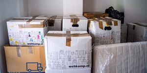 Packed boxes ready to move house