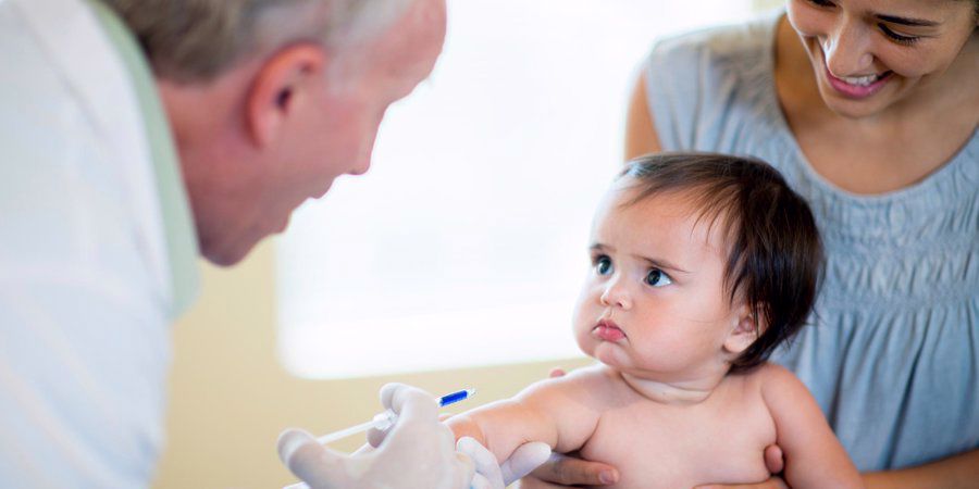 baby receiving vaccinations