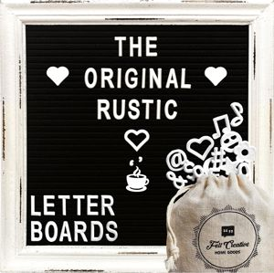 Felt Letter Board with Rustic Wood Frame - Changeable Message Board with Letter Set Review