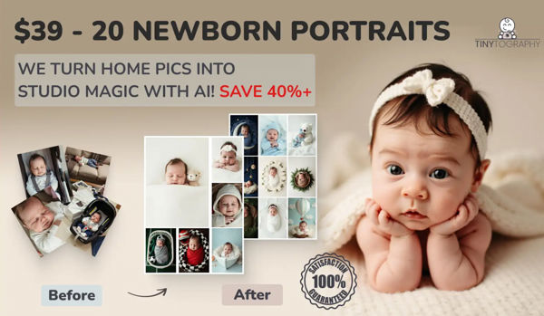 Studio portraits for only $29,99 - 70% off