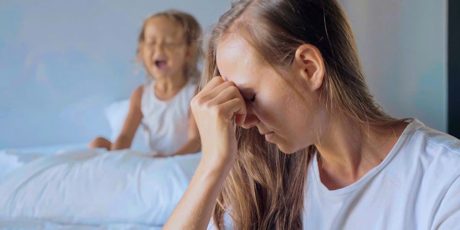 mom stressed from kid screaming