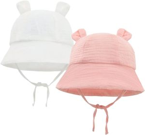 BIDICÄ Baby Sun Hats with Ears and Stay on Ties Review