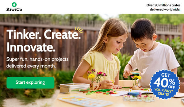 Get 40% Off Your First KiwiCo Activity Crate!