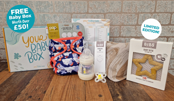 FREE limited edition baby box, worth over £50!