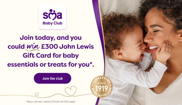Join SMA® Baby Club for FREE Midwife Live Chat & an entry to WIN a £300 voucher*
