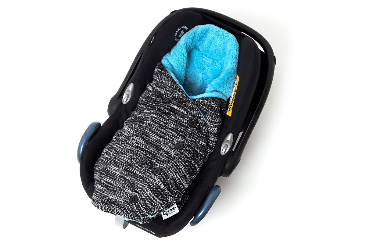 Cocoon blankets for car seats and prams