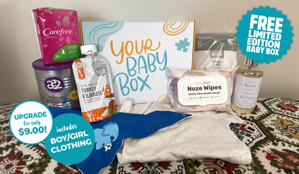 FREE limited edition baby box, worth over $90!