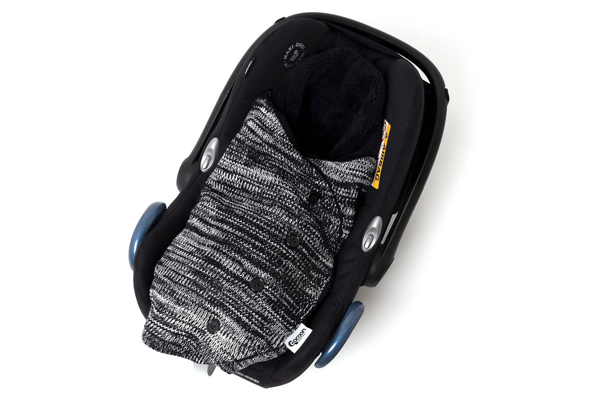 Cocoon blankets for car seats and prams