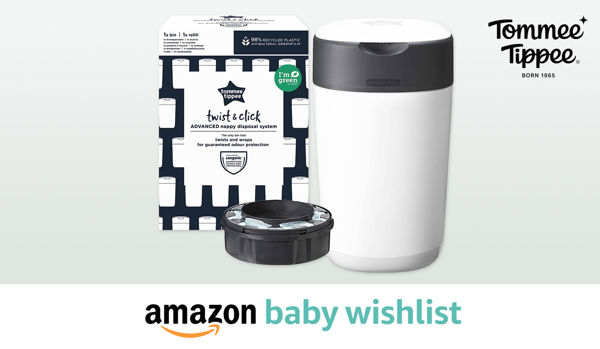 FREE Tommee Tippee Twist & Click Nappy Bin - worth £29.99 with Amazon