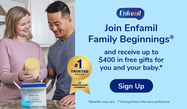 Join Enfamil now for up to $400 in FREE gifts
