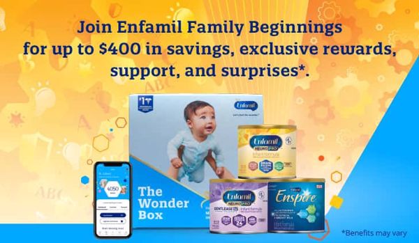 Join Enfamil now for up to $400 in FREE gifts