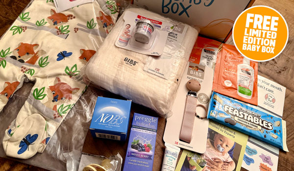 FREE limited edition baby box, worth over $90!